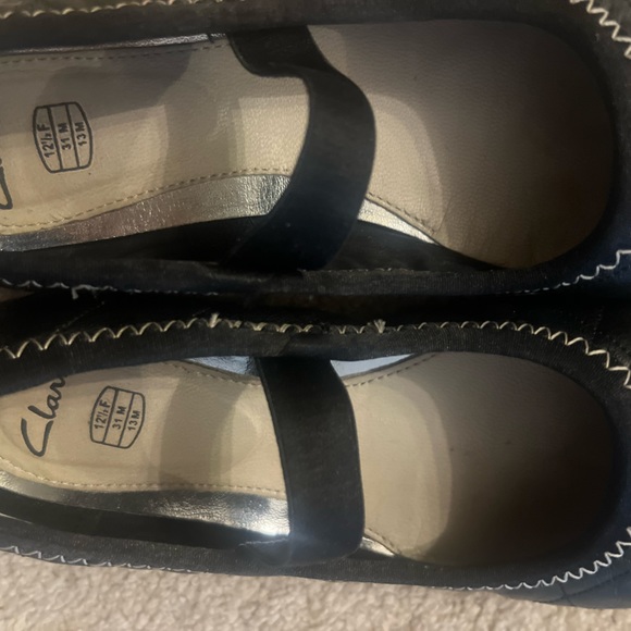 Clarks Dance Pop Tod Leather Mary Jane Flats US13M EU31 - Picture 4 of 17